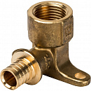 Купить Угольник настенный с креплением 25xRp 3/4" для труб из сшитого полиэтилена аксиальный STOUT 